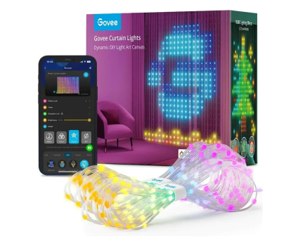 Inteligentna taśma LED Govee Govee H70B1 Curtain Light Zasłona, kurtyna LED Wi-Fi, Blueto